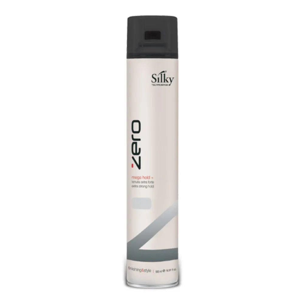 Silky Zero Mega Hold+ Extra Strong Hold Hairspray 500ml