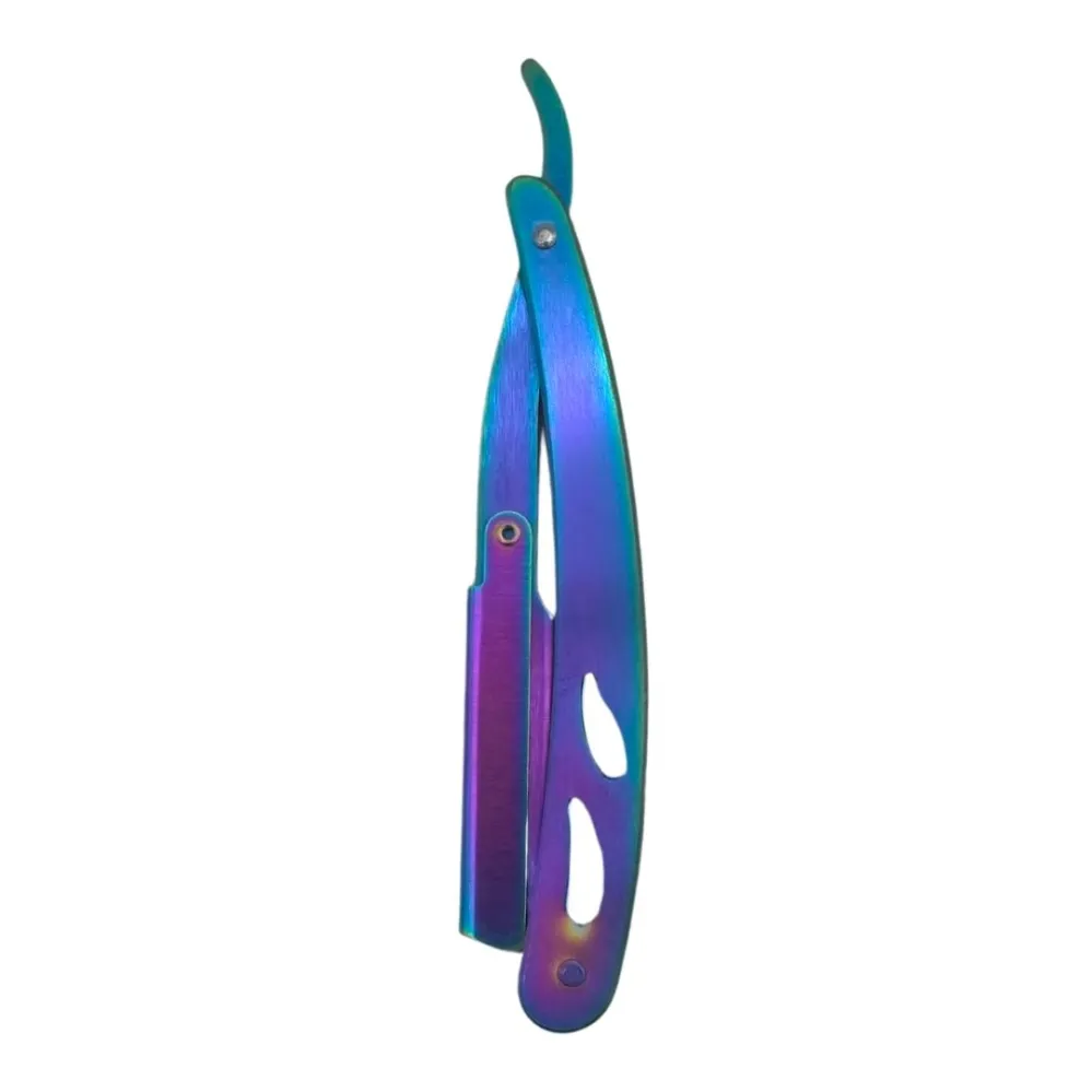 BarberBro. Stainless Steel Straight Razor - Iridescent