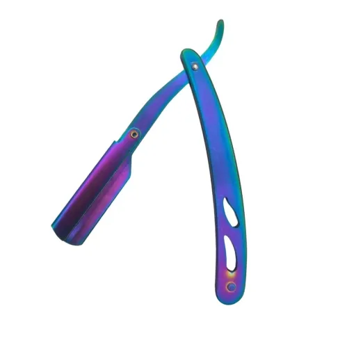 BarberBro. Stainless Steel Straight Razor - Iridescent