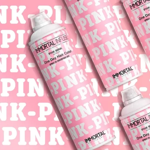 Immortal Infuse One Day Hair Color Spray Pink Mink 200ml