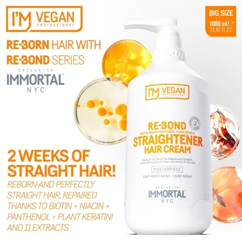 Immortal NYC Re-Bond Hair Straightener Cream 1000ml