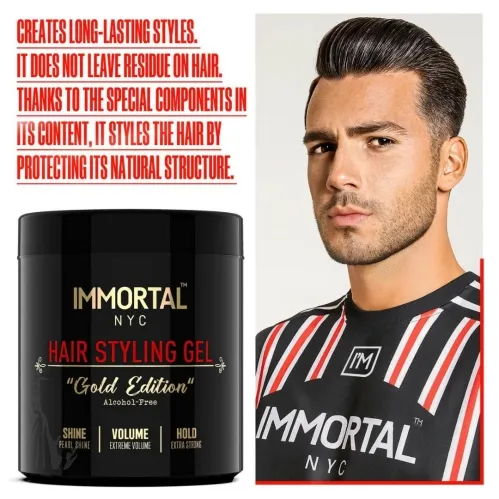 Immortal NYC Hair Styling Gel Gold Edition 500ml