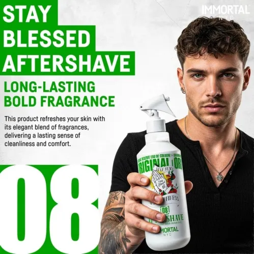 Immortal NYC Stay Blessed 08 Barber Aftershave Cologne 500ml